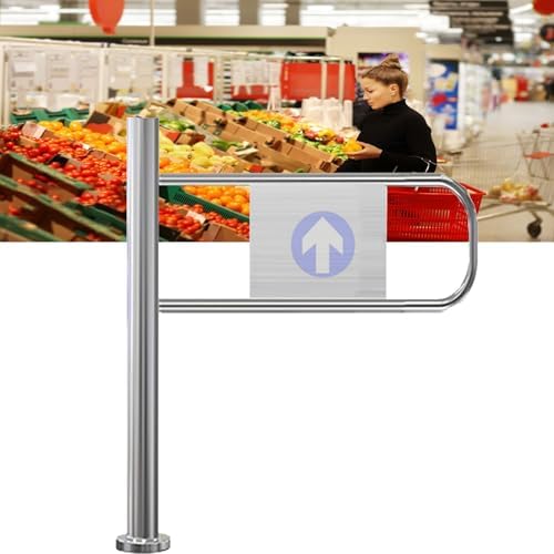 Safety Revolving Door - 60cm Spring-Loaded Swing Gate for Secure Supermarket Access & High Traffic Areas - Ideal Crowd Control Solution for Enhanced Safety