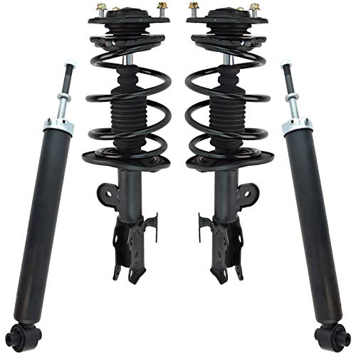 Image of TRQ Front and Rear Complete Strut Assembly & Shock Absorber Kit Complete Strut & Coil Spring Assembly Compatible with 2008-2015 Scion xB