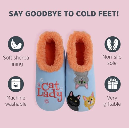 Image of Snoozies Pairable Slipper Socks - Funny House Slippers for Women, Non-Slip Fuzzy Slipper Socks