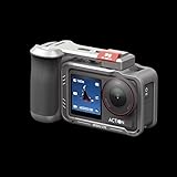 CYAYLM for DJI Action 5Pro/4/3 Metal Street Photo Vlog Grip Mount Metal 1/4 Interface Rabbit Cage Ergonomic Design Comfortable Grip