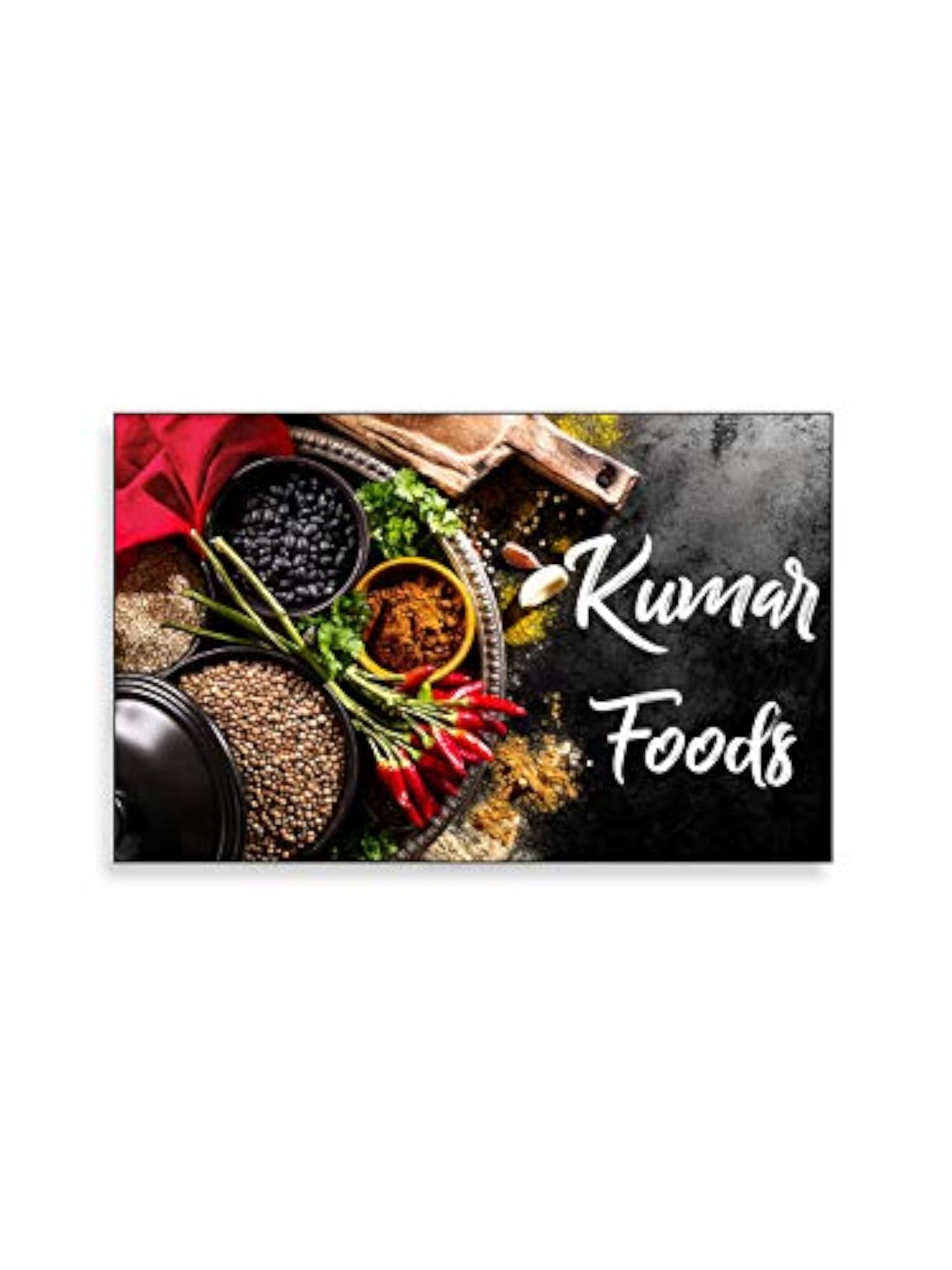 Printed Spices Name Plate, MDF 12 X 7.5 Inches
