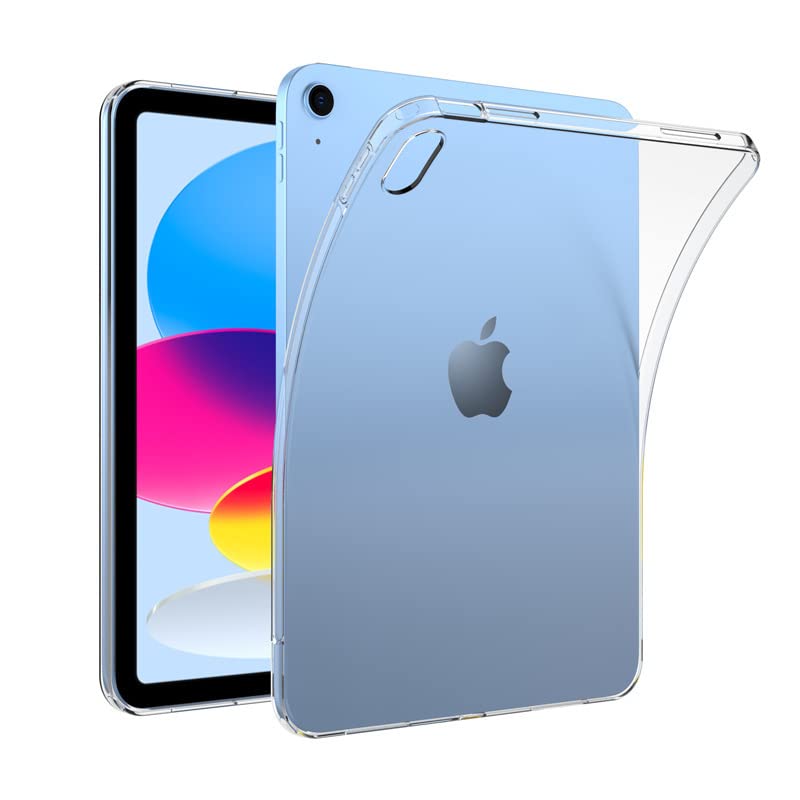 Clear Case for iPad 10th 2022/iPad 11th 2025 10.9”, Shockproof Resistant Flexible Soft Transparent TPU Protective Shell Fit iPad 10.9-inch 10th Gen. 2022/11th Gen. 2025