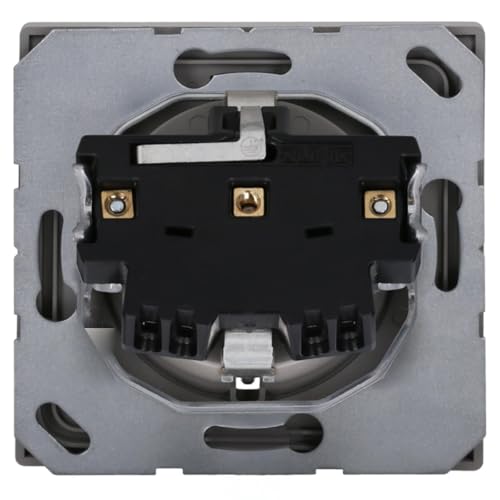 Prise avec cache rabattable Jung ES1520KIKL en acier inoxydable - 4