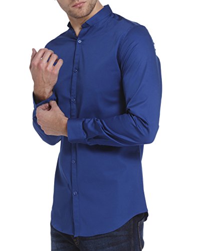 Image of Jack & Jones Men's Black Slim Fit Opaque Casual Shirt