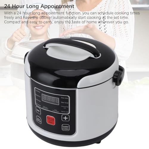Mtlavishness Portable Car Rice Cooker 2L Non-Stick Mini Multifunctional Cooker with Steaming Basket for Travel and Home 12V - Image 4
