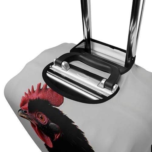 Black Chicken Luggage Cover Tsa Approved Suitcase Covers for Luggage Elastic Washable Suit Case Covers Anti-Scratch Travel Luggages Sleeve Suitcase Protector Fits 19-30 Inch Case(L) 5