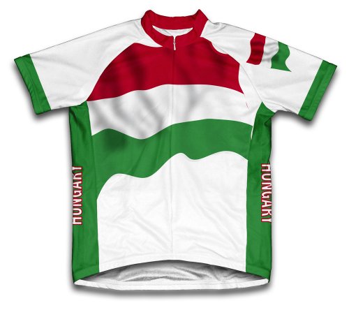 ScudoPro Hungary Flag Short Sleeve Cycling Jersey for Men - Size 4XL