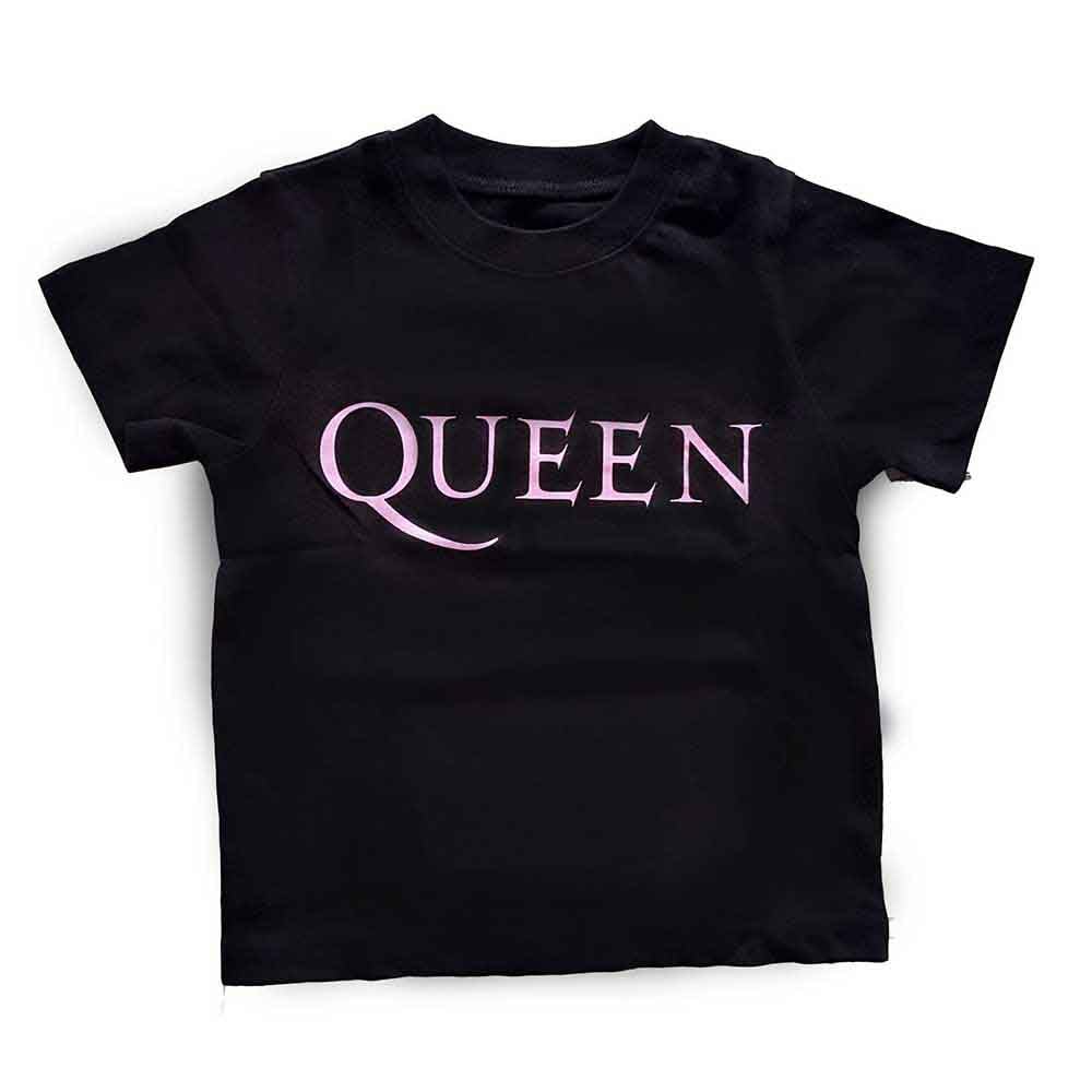Rock Off Officially Licensed Products Black Queen Toddler T Shirt Pink Band Logo Official 12 Months To 5 Yrs 18 Mois