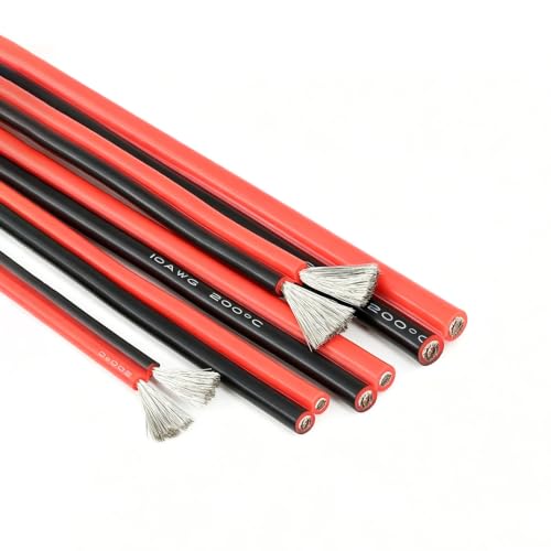 Cable de silicona 18AWG rojo y negro de cobre estañado para alta temperatura 100M