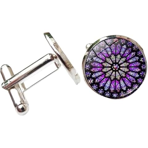 Boutons de manchette PYAIOVR Violet Cover