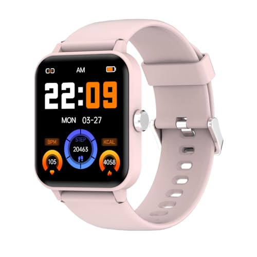 Blackview R30 Reloj de Fitness Inteligente con Pantalla de 1.83', 100 Modos de Entrenamiento, notificaciones y gestión de Llamadas, 7 días de autonomía, Color Rosa, Rosa, Rosa, 240 x 284, híbrido,