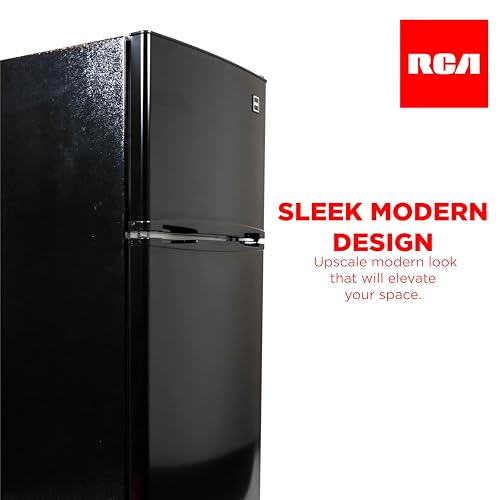 Rca RFR741-BLACK Apartment Size-Top Freezer-2 Door Fridge-Adjustable Thermostat Control-Black-7.5 Cubic Feet thumb #3