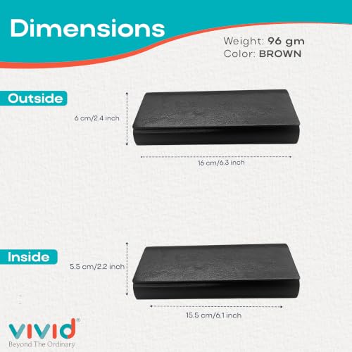 Image of VIVID Unisex Specs Magnetic Eyewear Dabbi Faux Leather Hard Case Cover