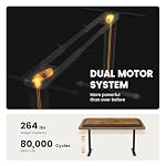 ErGear Dual Motor Standing Desk Frame, Electric Adjustable Legs Compatible Desktop Size 44″-90″, 264 lbs Weight Capacity, 4 Memory Height Settings Stand up Desks Base, Black Frame Only - Image 5