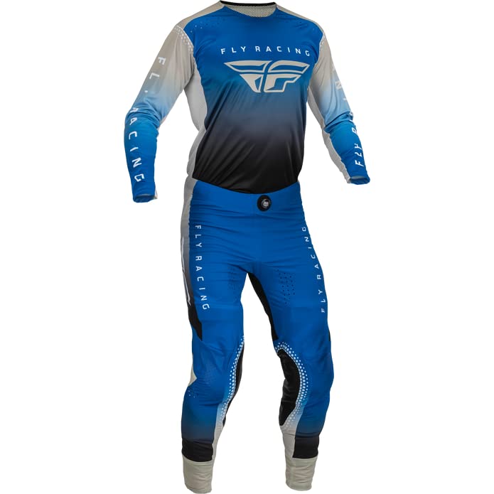 Fly Racing 2023 Men's Lite Blue/Grey/Black Adult Moto Gear Set - Pant and Jersey Combo