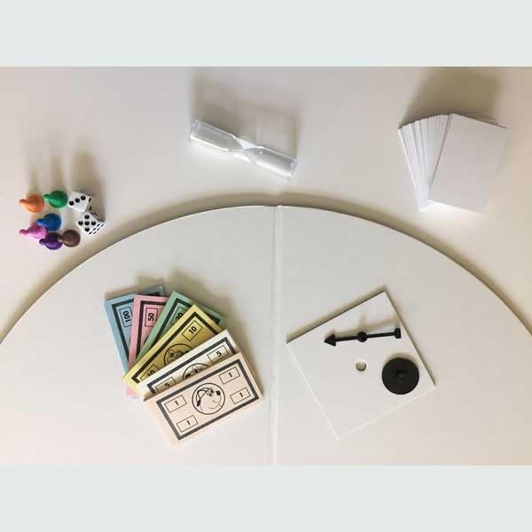 Generic DIY Game Board Kits (Bundle of 4) with 24"" Round Blank Quad Fold Board