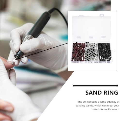 210 piezas cabezales y anillos para manicura miniatura 6