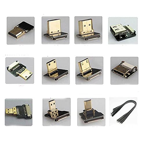 FPV Micro HDMI Mini HDMI 90 Degree Adapter 5cm-100cm FPC Ribbon Flat HDMI Cable Pitch 20pin for Multicopter Aerial Photography,FPV Cable 10cm