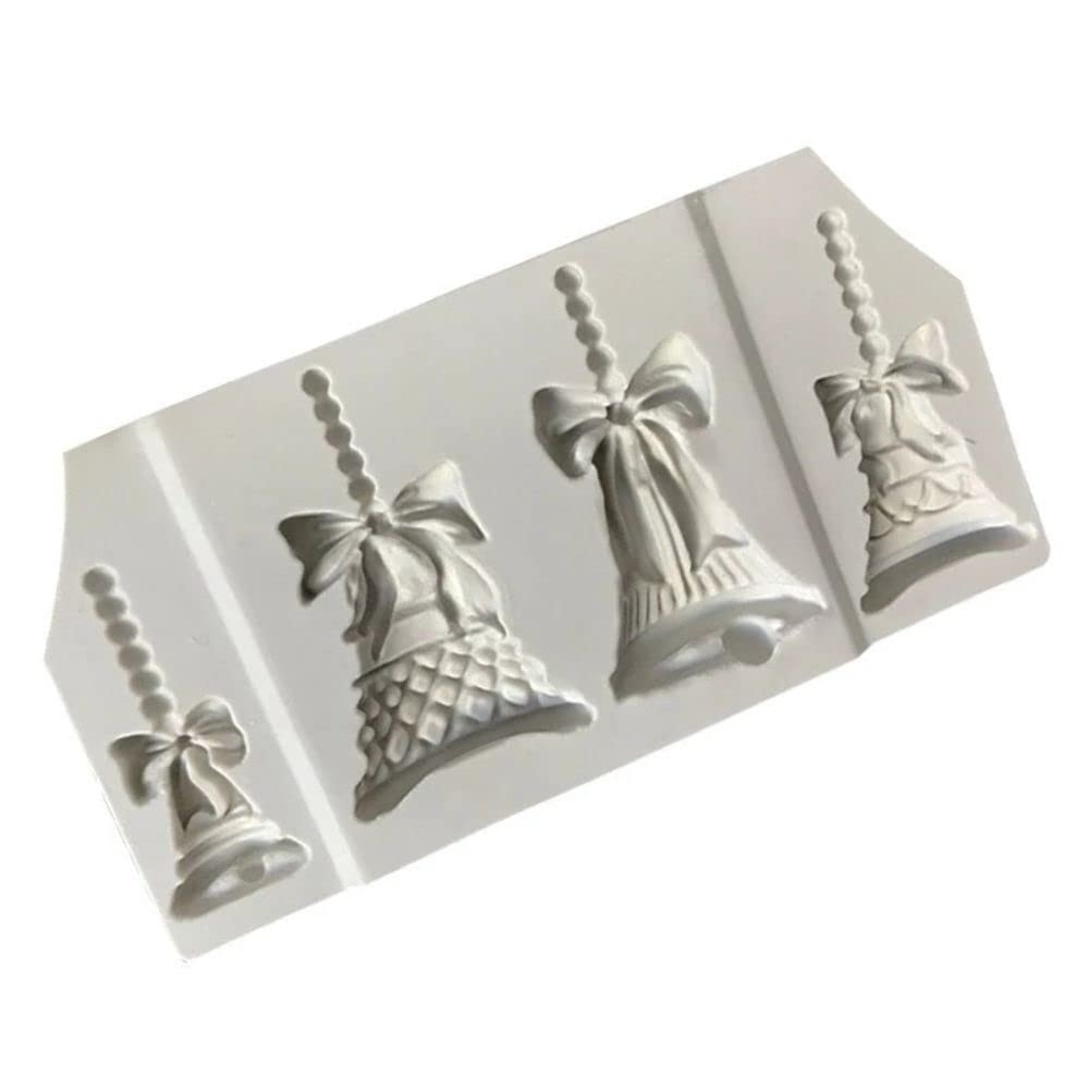 Christmas Bell Silicone Mould Fondant Mould Christmas Bell Shape Chocolate Mould Creative Diy Cake Mould Baking Tool Kitchen Accessories