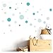 Produktbild Little Deco Wandaufkleber 86 Punkte Kinderzimmer Mädchen Kreise Junge I türkis grau Mint I Wandtattoo Klebepunkte Wandsticker Set Dots bunt selbstklebend DL383