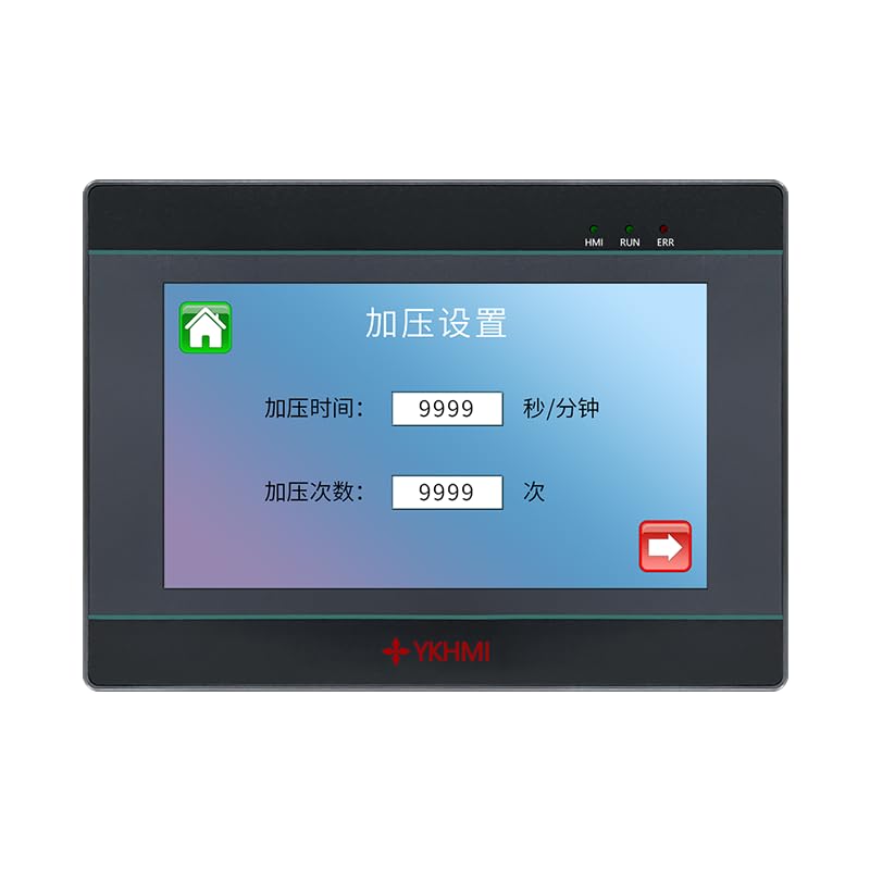 7 Inch PLC HMI All in One Integrated Programmable Logic Controller, 12 Input 10 Relay Output, 2 High Speed Input & Output 100KHz (22MR-F700-FX-A)