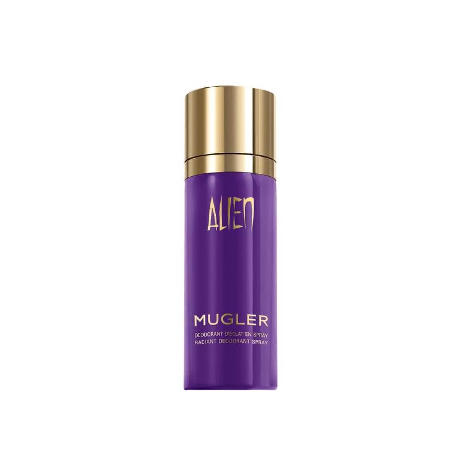 MUGLER Alien, Deodorante Spray Ambrato, Legnoso e Floreale, Fragranza Straordinaria, 100 ml