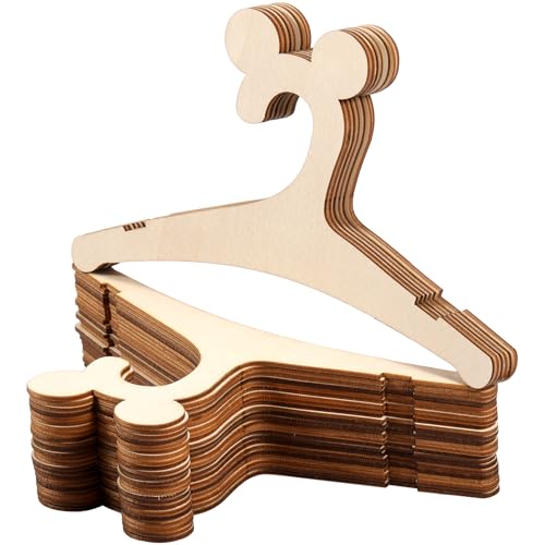 Baby Hangers 30 Pack, Kids Wooden Hangers,9'' Non-Slip Toddler Hangers,Baby Clothes Hangers for Closet,Space Saving Childrens Hangers for Clothes & Infant Hangers, Shoulder Notches for Everyday Use