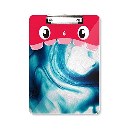 Porte-bloc transparent pigments bleus liquides A4 conférencier