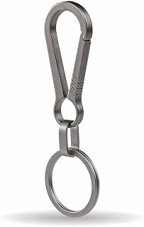 NC Titanium Carabiner Key Clip,EDC Key Ring Loop Hook，Titanium Car Keychain，Gift for Man