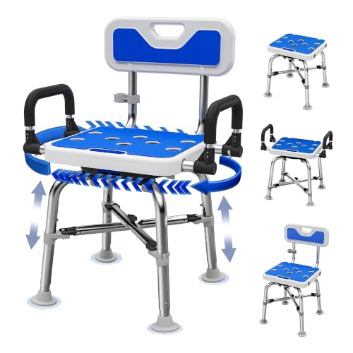 360 Swivel Shower Chair 500 lbs Capacity Height Adjustable