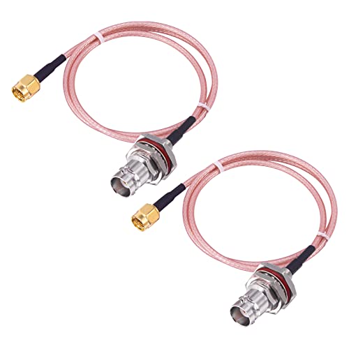 urcianow BNC Female to SMA Male Extension Cable 50CM RG316 Coax Cable SMA to BNC RF Cable BNC to SMA Antenna Cable 50ohms Radio RF Antenna Cable for Two Radios WiFi Antenna Broadcast Pack of 2 - Image 2