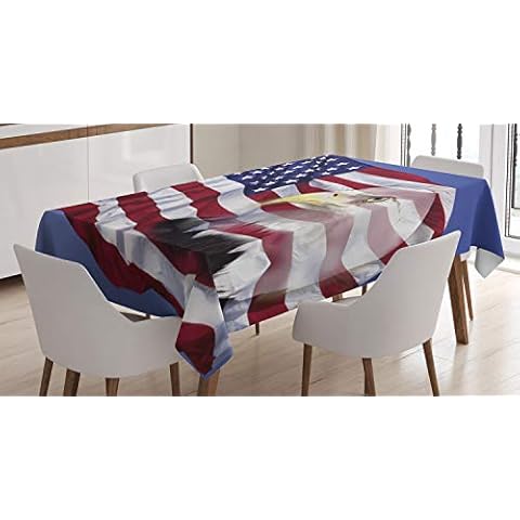 ABAKUHAUS American Flag Dining Tablecloth Cover