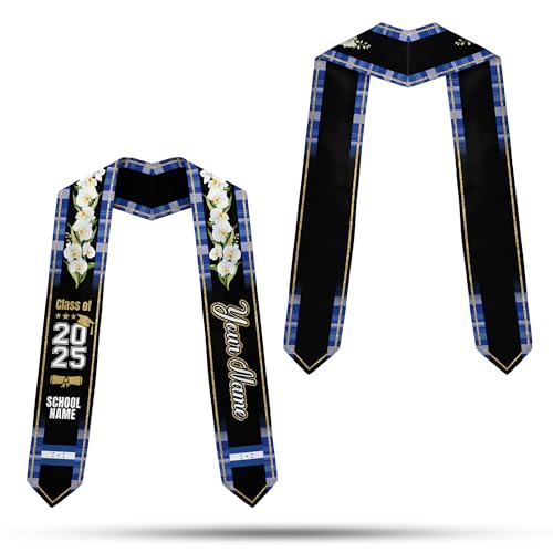 Custom Honduras Graduation Stole Honduran Amerrican Sash for Class of 2025 Honduras Flag Graduation Sash 2025 Gift Senior