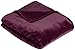 Amazon Basics - Kuscheldecke, aus samtweichem Plüsch - 168 x 229cm - Aubergine