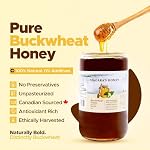 Niagara's Buckwheat Honey | 1 Kg | Unpasteurized Honey | 100% Pure Canadian | Local Golden Natural, Sweet & Delicious, Perfect for Breakfasts, Baking and Desserts