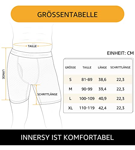 INNERSY Boxershorts Herren Lang Mesh Männer Unterhosen mit Eingriff Weiche Retroshorts 3er Pack - Image 7