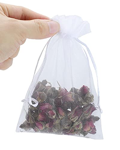 Kslong 100Pcs Small Mesh Bags Drawstring 3X4,Sheer Organza Bags Drawstring For Jewelry thumb #3