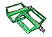 FrontStep Pédales faciles de Bicyclette en Aluminium de pédale antidérapante de pour la pédale de vélo de Montagne/vélo de Montagne/pédale BMX avec l'axe en Acier de CR-Mo (Vert)