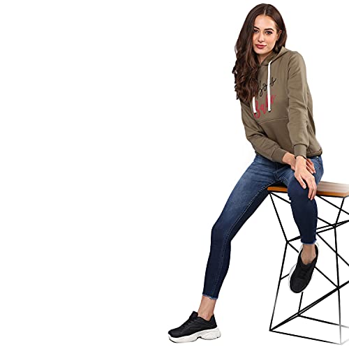 Image of PINACOLADA Women Printed Stylish Casual Hooded Sweatshirts