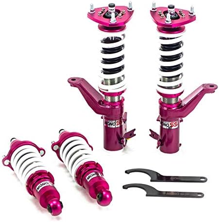 Godspeed MSS0131-B MonoSS Coilover Lowering Kit, Fully Adjustable, Ride Height, Spring Tension And 16 Click Damping, compatible with Acura RSX (DC5) 2002-06