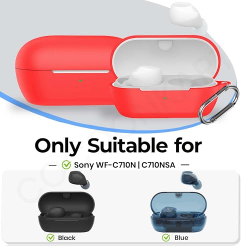 Image of Soft Silicone Case Cover for WF-C710N | C710NSA -Red