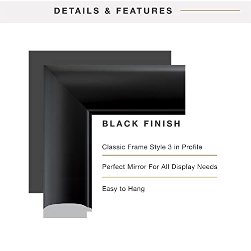 Mcs Simplicity Mirror 29.5 X 41.5 Overall Size, 29.5 X 41.5 Inch, Black #TOP5