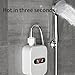 Vislone Instant Water Heaters LCD Digital Display Thermostatic Shower Water Heating Device Bathroom Waterproof 304 Stainless Steel Tankless Rapid Heating Machine for Home Hotel