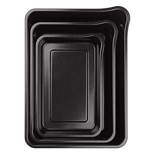 Tala Performance, Roasting Pan with Pouring Lip, Professional Gauge Carbon Steel with Whitford Eclipse Non-Stick Coating, Roasting and Cooking tin, Easy Release, 30.6 x 20.3 x 4cm, 10A14381 Second Image