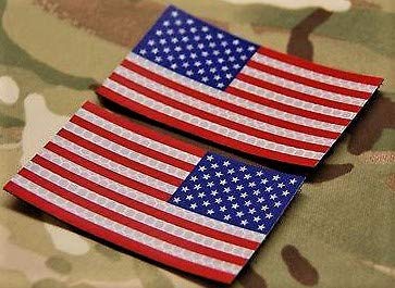 BritKitUSA Solas Infrared Reflective Set Full Color US Flag Patch Set