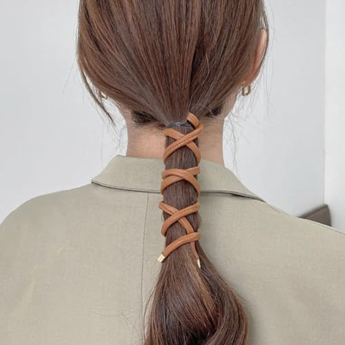 Jinshining - Elásticos para el pelo en espiral para la cola de caballo para mujer y niña