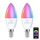 Fitop Alexa Smart Glühbirnen, E14 Wlan LED Lampen Dimmbar Glühbirne 4.9W 470Lm, 2700-6500K, RGB 16 Millionen Farben, App Steuern Kompatibel mit Alexa/Google Home, Sprachsteuerung 2 Pack