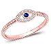 CHOOSE YOUR COLOR Sterling Silver Evil Eye Ring