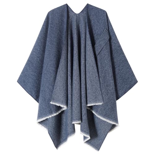 Women's Shawl Wrap Poncho Warm Cape Cardigan Open Front Shawls for Spring Fall Winter Cold Weather Days2