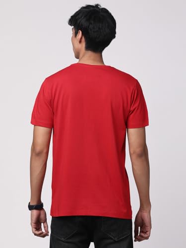 Image of ADRO Men's Graphic Printed 100% Cotton T-Shirt - Regular Fit, Printed T-Shirts for Men